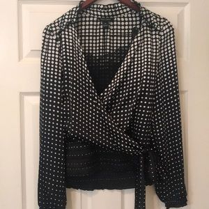 WHBM dress blouse with camisole insert